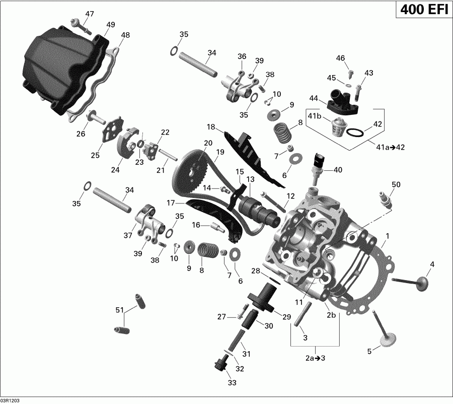 ATV  Outlander Max STD, XT, 400 EFI, 2012 ������ - Cylinder Head