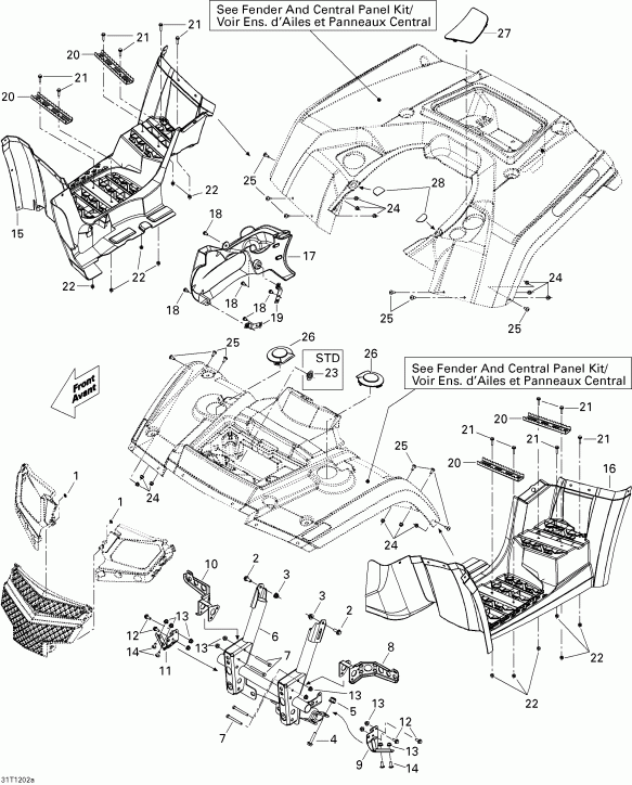   Outlander Max STD, XT, 400 EFI, 2012 - Body And Accessories 1