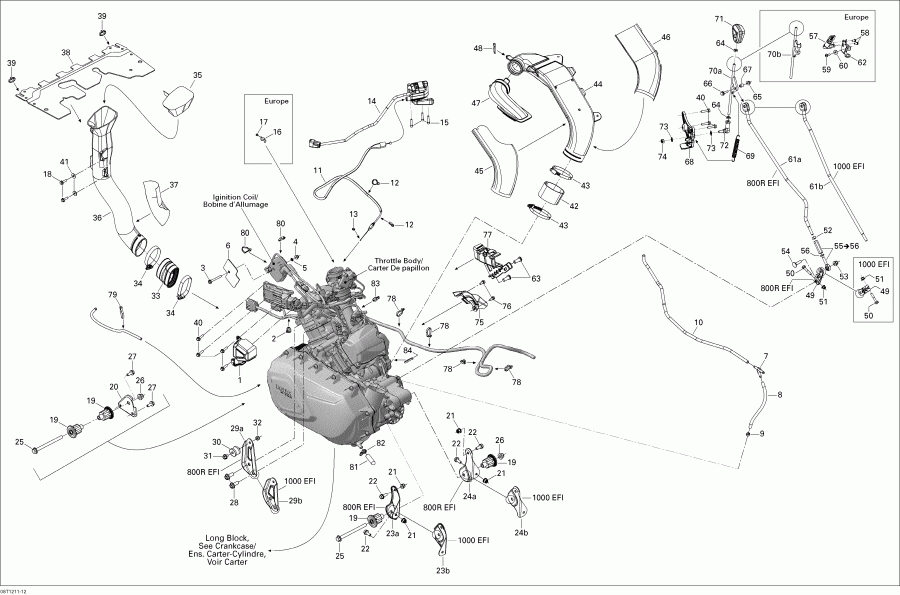 ������������ BRP Outlander STD, XT, 800R EFI, 2012 - ���������