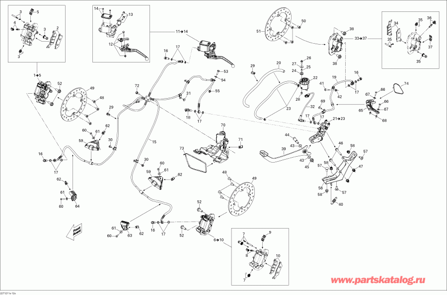 ATV  Outlander STD, XT, 800R EFI, 2012  -   Except 