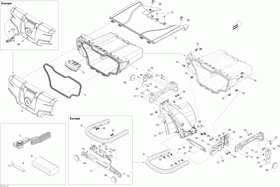 ATV  ����������� Outlander STD, XT, 800R EFI, 2012 - Rear Cargo Box