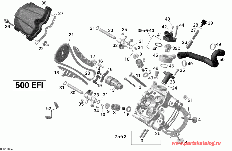 BRP Renagade 500EFI STD, 2012 ������ - Cylinder Head, Front