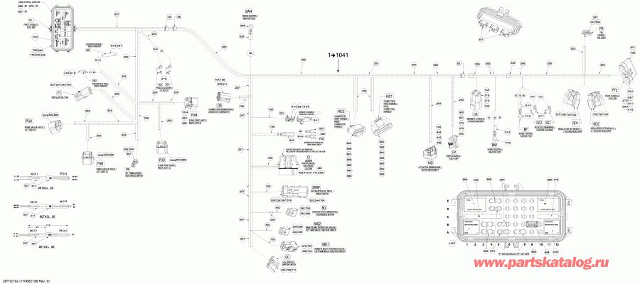   Renagade 500EFI STD, 2012 - Main Harness Except Europe