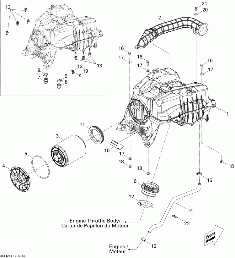 ATV  Renegade STD, XXC, 1000 EFI, 2012 - Air Intake