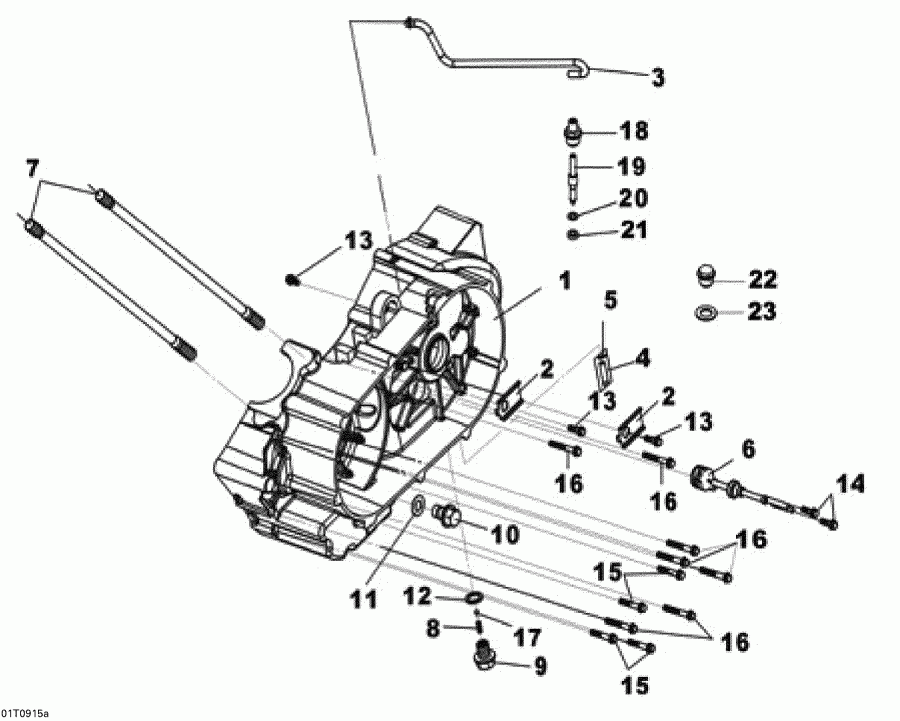  BRP DS 250 NA, CE & INT, 2013  - Left Crankcase Half