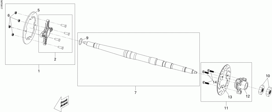 ATV BRP DS 250 NA, CE & INT, 2013  - Drive Shaft