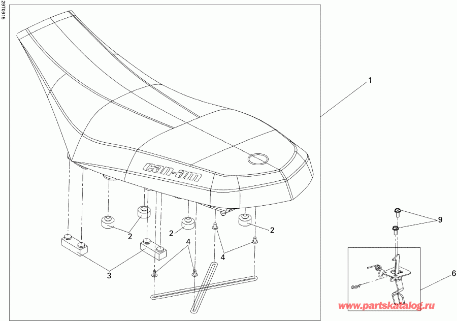 DS 250 NA, CE & INT, 2013 - Seat