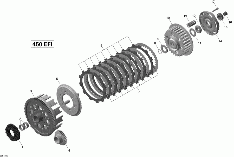  BRP DS 450EFI Xmx, 2013 - Clutch