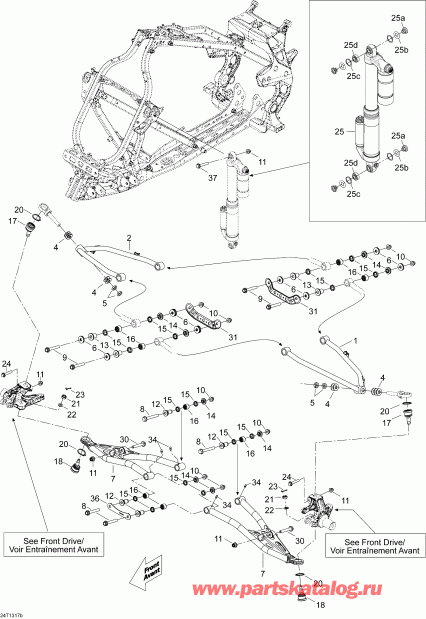 ATV  DS 450EFI Xmx, 2013 - Front Suspension Xmx