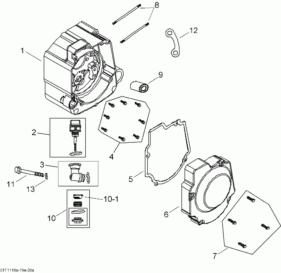 Bombardier DS 70, 2013 - Crankcase, Right