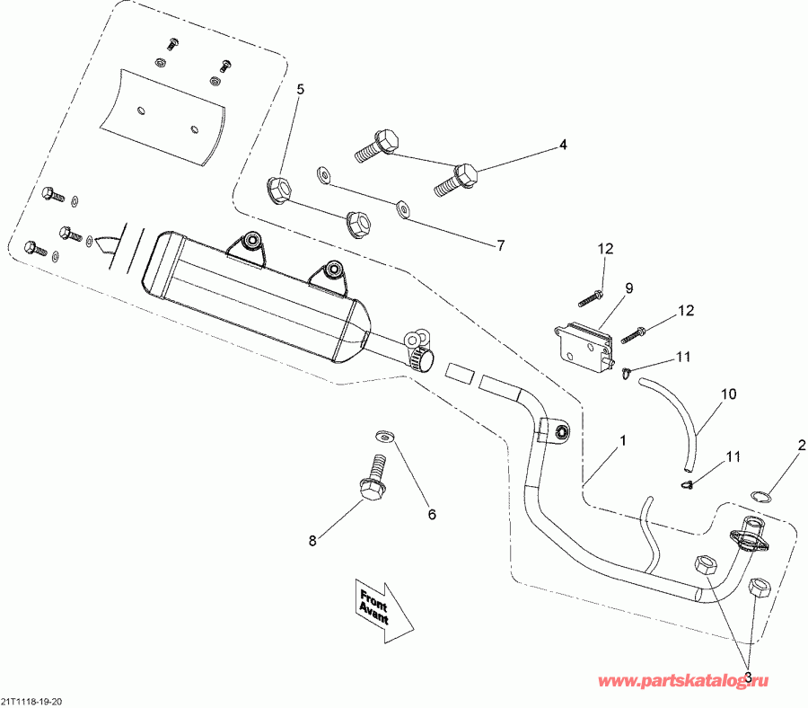  BRP DS 90, 2013  - Exhaust System