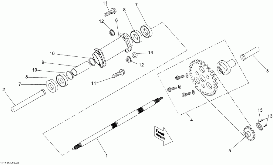 ATV BRP DS 90, 2013 - Drive System, Rear