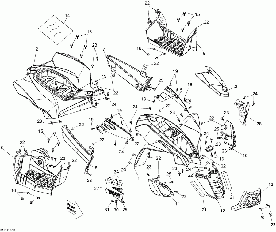 ATV  DS 90, 2013  - Body And Accessories