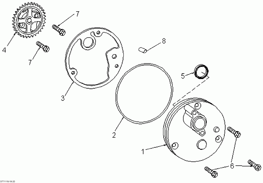 ATV  DS 90 X, 2013  - Oil Pump