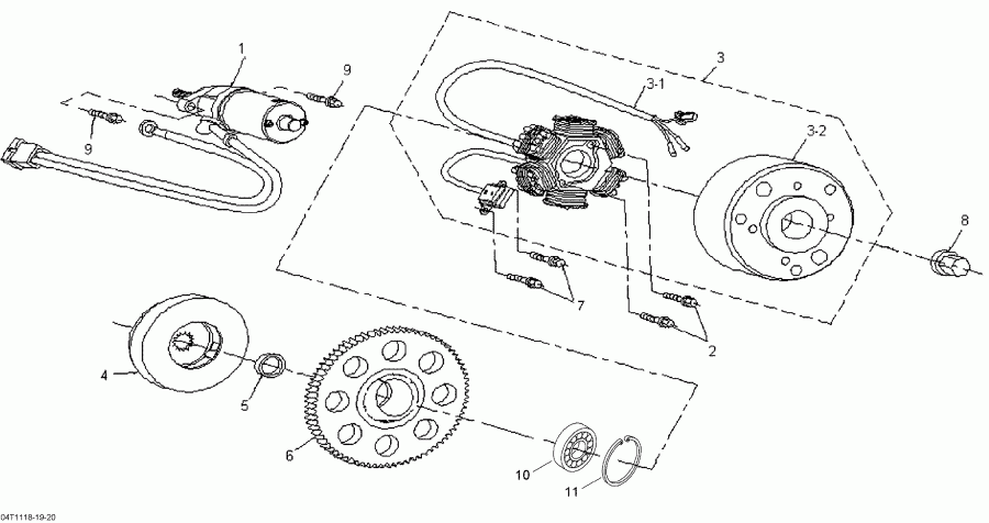 ATV BRP  DS 90 X, 2013 - Magneto And Electric Starter