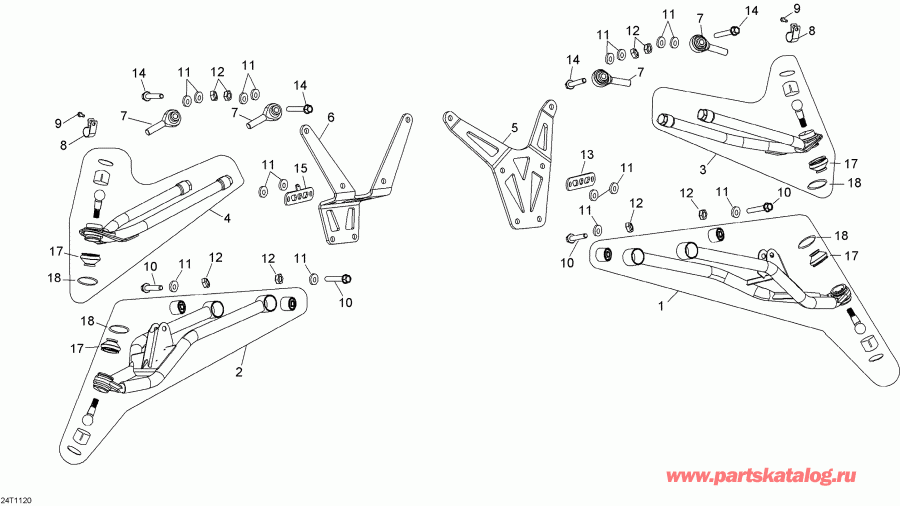 ATV BRP  DS 90 X, 2013 - Front Suspension Arm