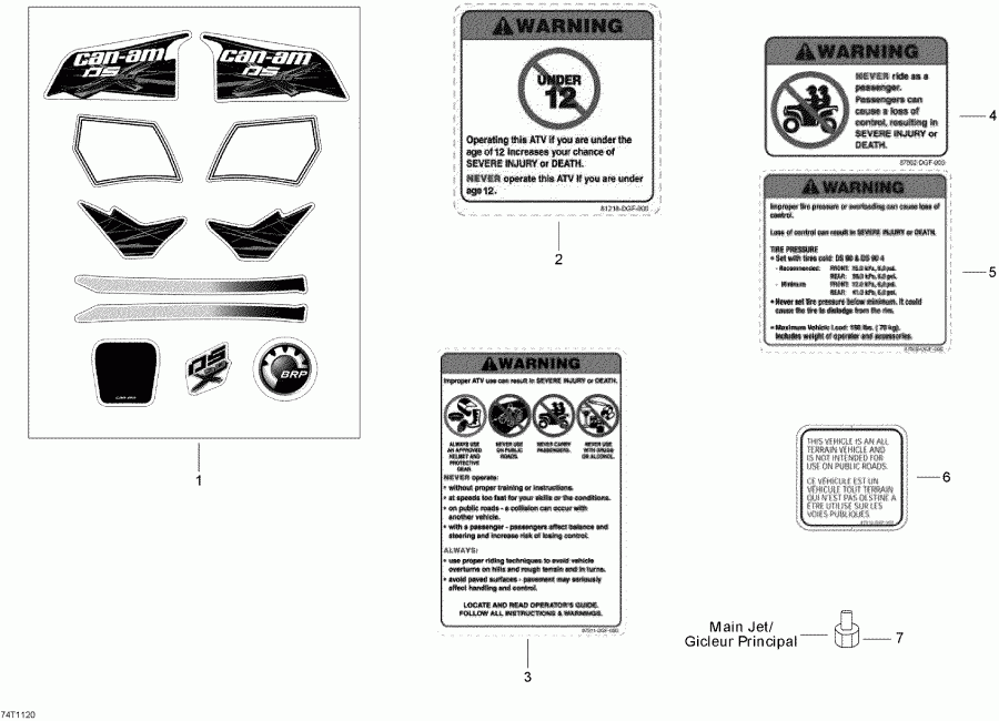 ATV   DS 90 X, 2013 - Accessories And Decals