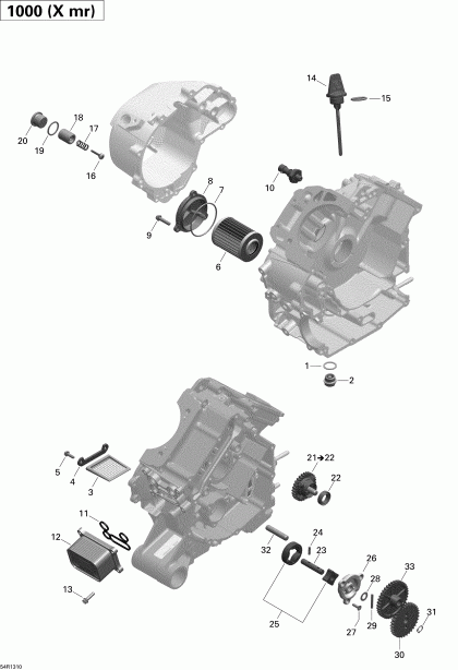 BRP Outlander 1000EFI XMR, 2013 - Engine Lubrication