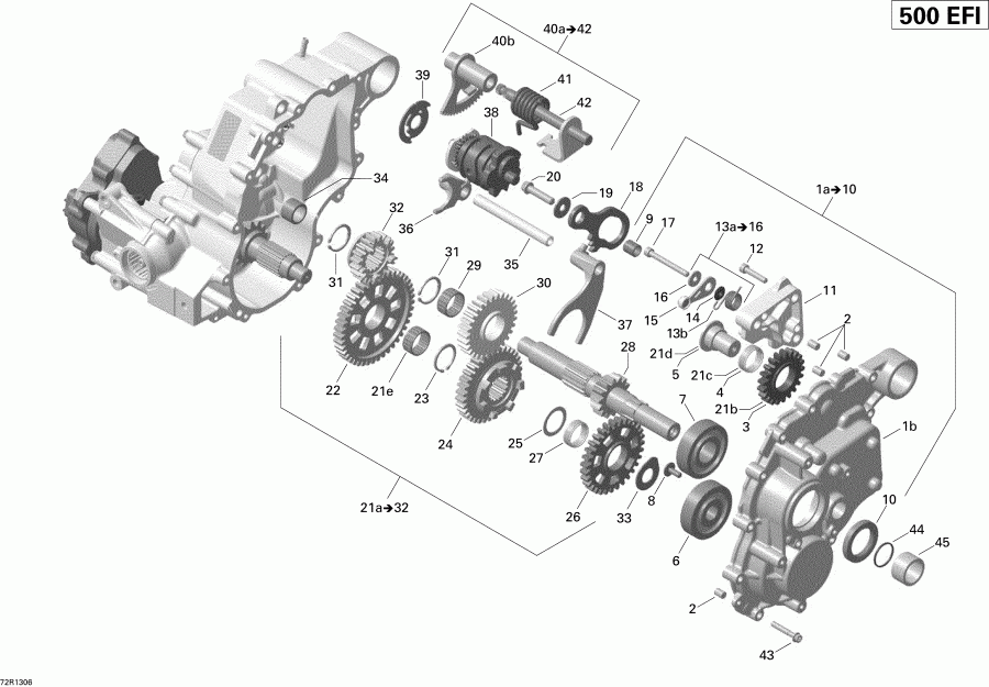   Outlander 500EFI STD, DPS & XT, 2013  -  Box  Components