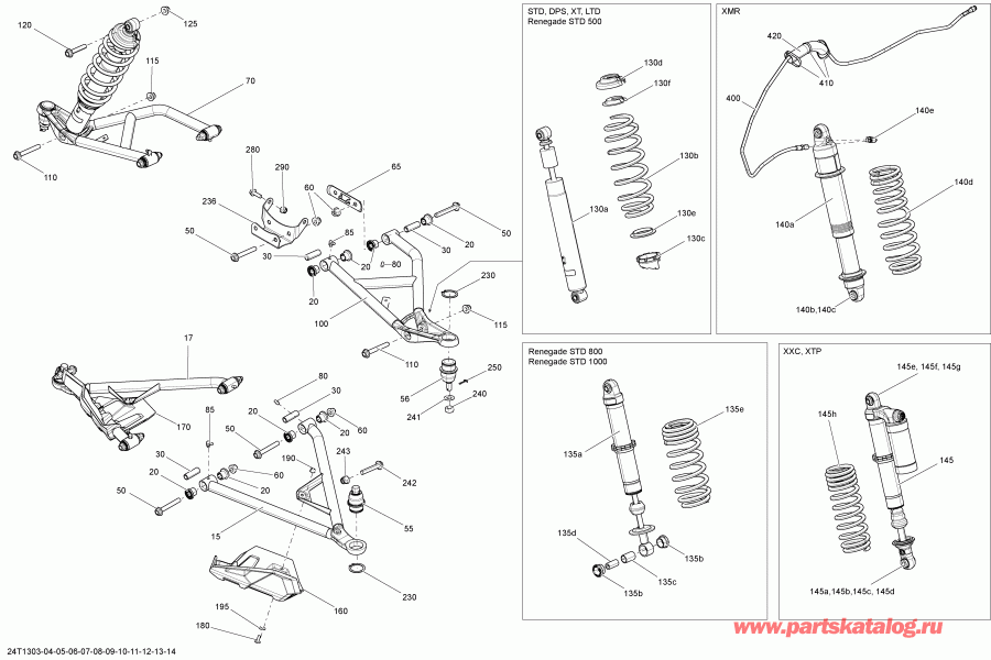 ATV BRP Outlander 500EFI STD, DPS & XT, 2013 ������ - �������� ��������