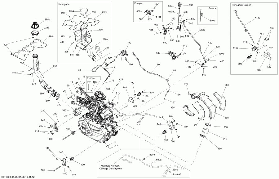  BRP  Outlander 650EFI STD, DPS & XT, 2013 -    Sport