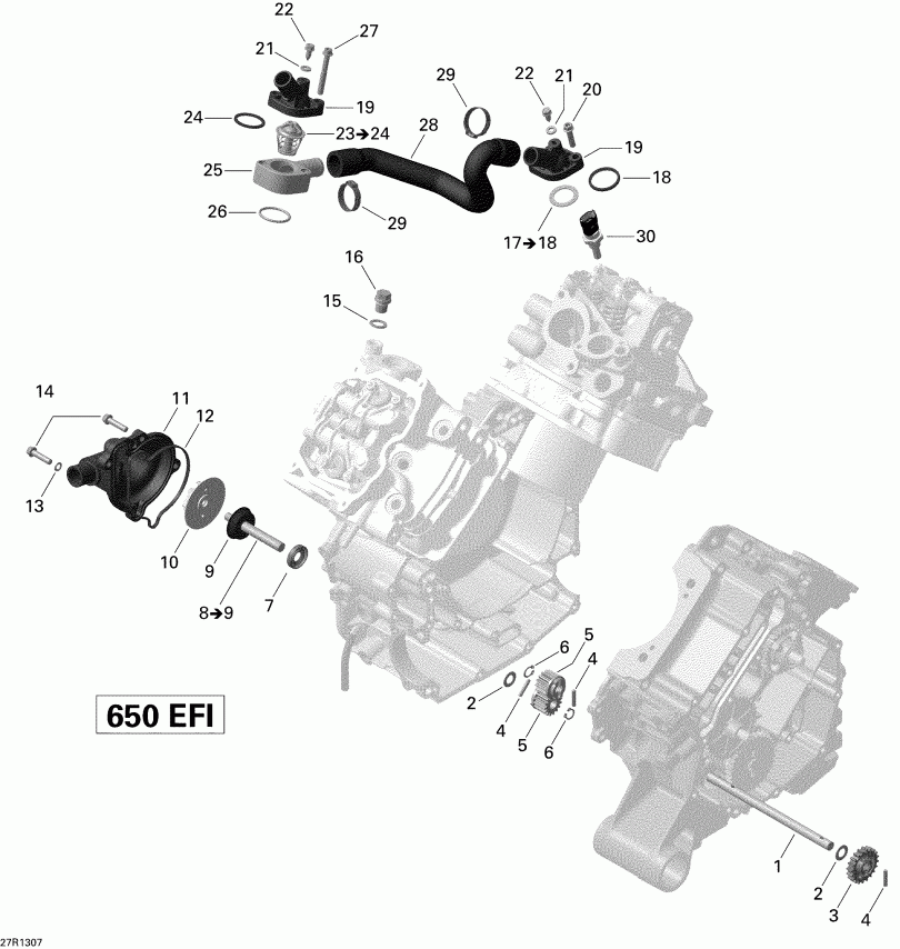 BRP  Outlander 650EFI STD, DPS & XT, 2013 - Engine Cooling