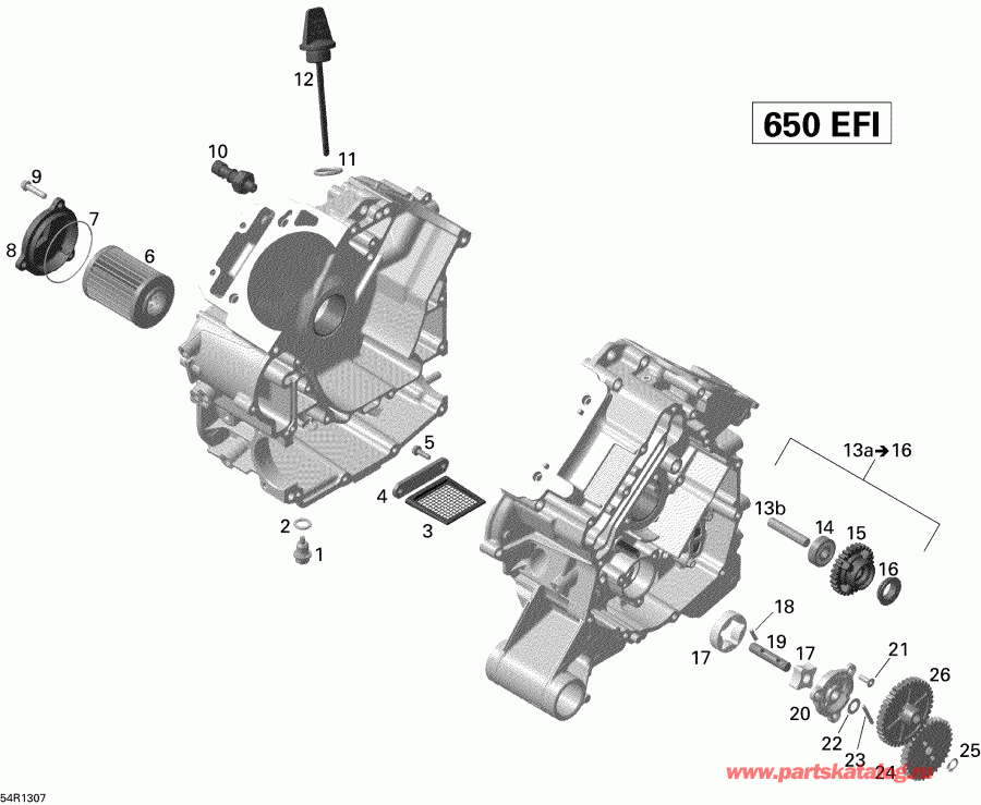   Outlander 650EFI STD, DPS & XT, 2013 - Engine Lubrication