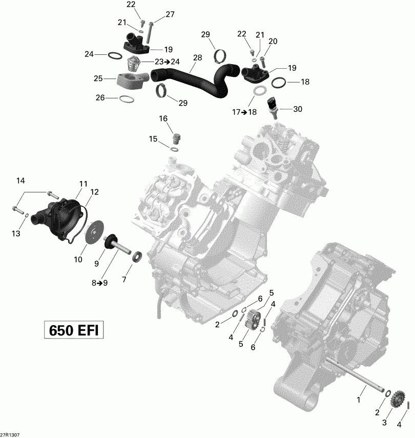    Outlander 650EFI XMR, 2013 - Engine Cooling