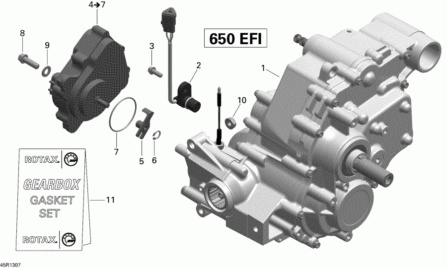 ATV BRP  Outlander 650EFI XMR, 2013 - Gear Box Assy And 4x4 Actuator