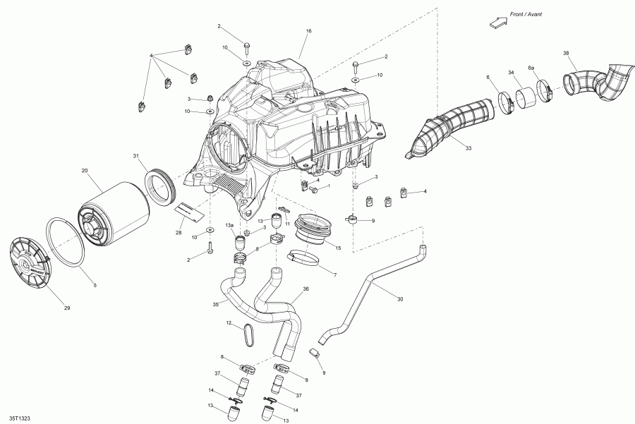   Outlander 650EFI XMR, 2013  - Air Intake