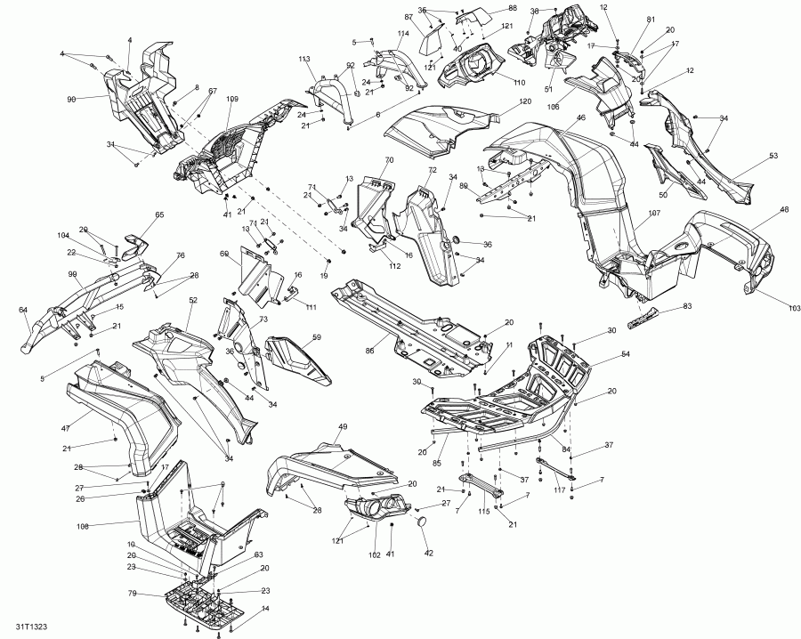 BRP Outlander 650EFI XMR, 2013 ������ - Body And Accessories