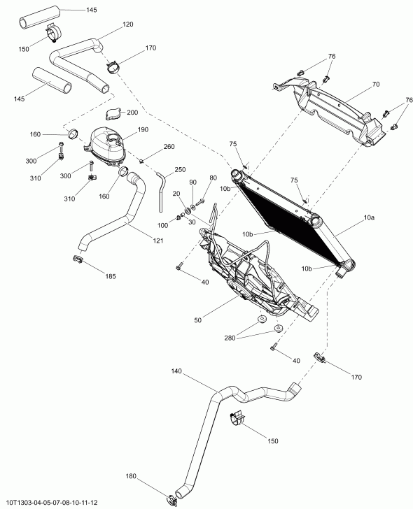   Outlander MAX 500EFI STD, DPS & XT, 2013 - Cooling System