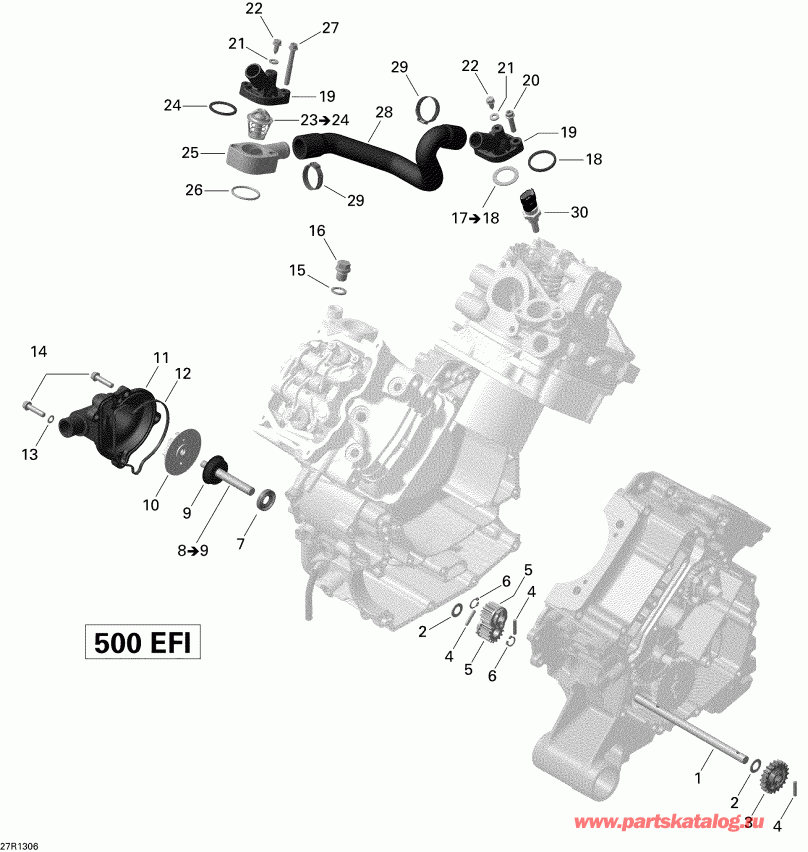  Bombardier  Outlander MAX 500EFI STD, DPS & XT, 2013 - Engine Cooling