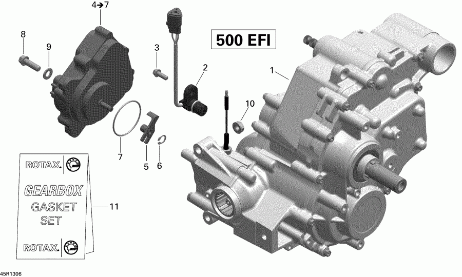 Outlander MAX 500EFI STD, DPS & XT, 2013 - Gear Box Assy And 4x4 Actuator