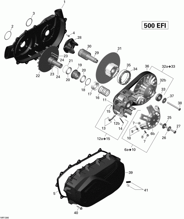  BRP Outlander MAX 500EFI STD, DPS & XT, 2013 - Transmission