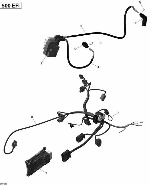   Outlander MAX 500EFI STD, DPS & XT, 2013 - Engine Harness And Electronic Module