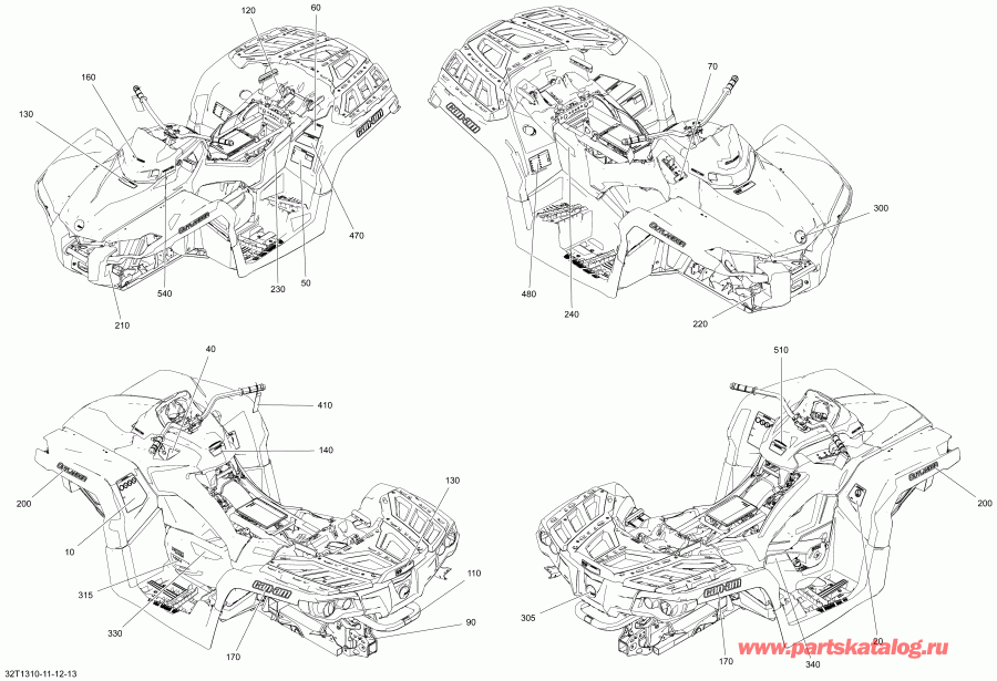  BRP Outlander MAX 650EFI STD, DPS & XT, 2013 - Decals