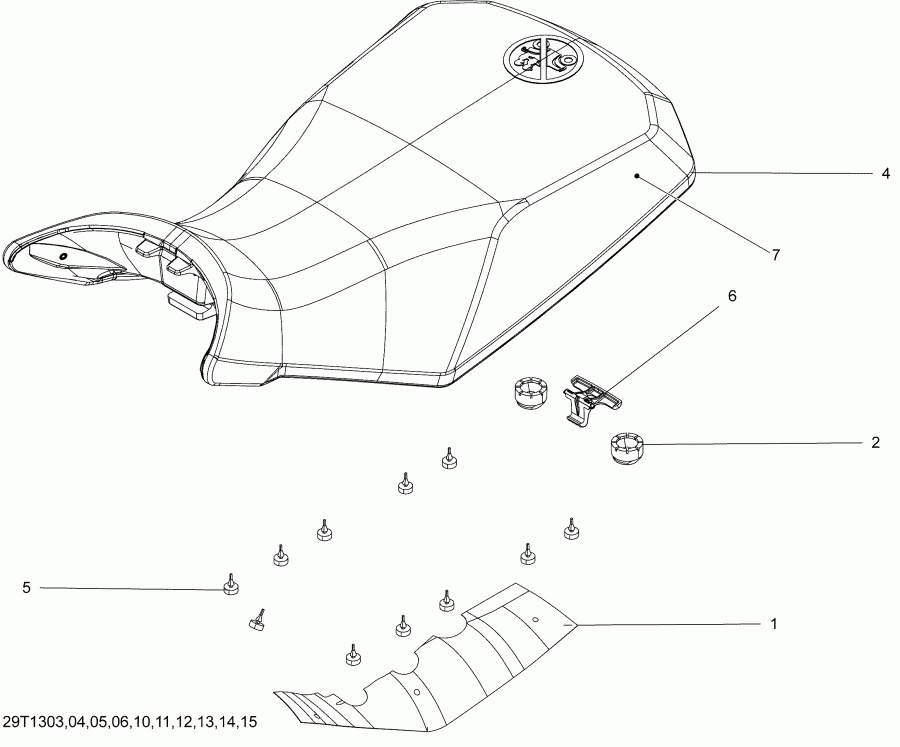 BRP Outlander MAX 650EFI STD, DPS & XT, 2013 - Seat