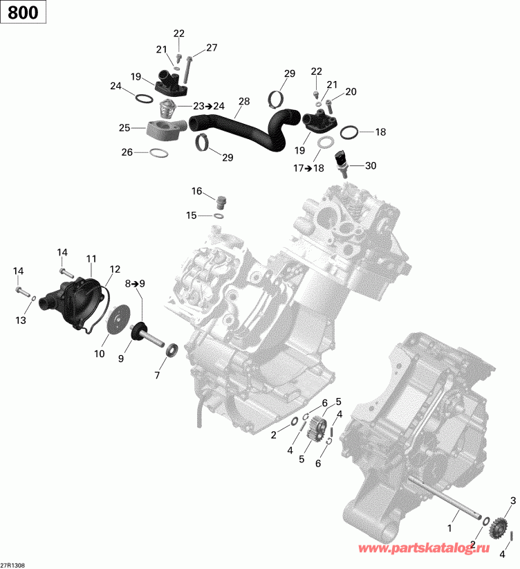    Outlander MAX 800R EFI, DPS, XT & XT-P, 2013 - Engine Cooling