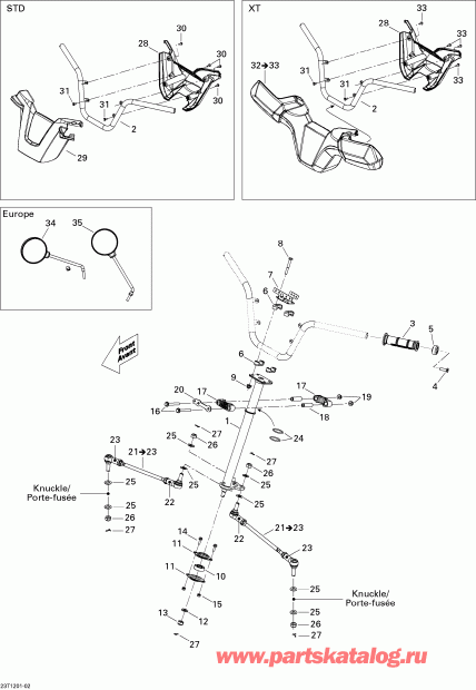  BRP Outlander Max STD, XT, 400 EFI, 2013  - Steering