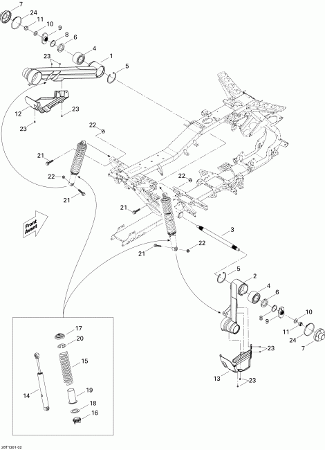    Outlander Max STD, XT, 400 EFI, 2013 - Rear Suspension