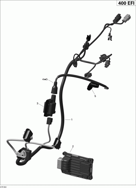   Outlander STD, XT, 400 EFI, 2013 - Engine Harness And Electronic Module