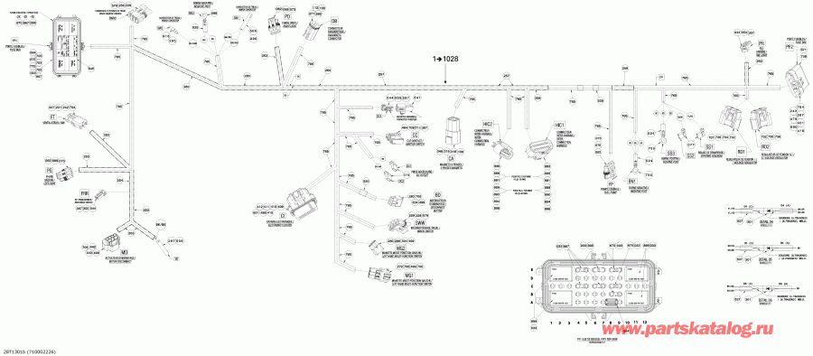    Outlander STD, XT, 400 EFI, 2013 - Main Harness International