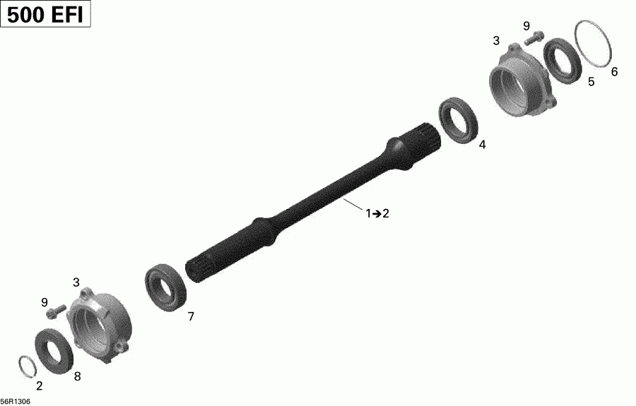 Renegade 500EFI STD, 2013 - Drive Shaft