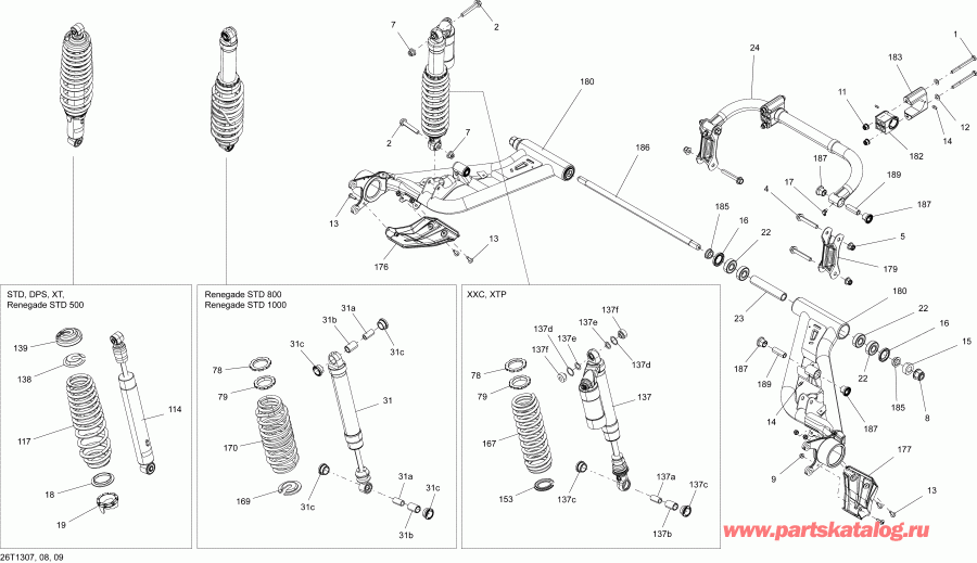 ������������  Renegade 500EFI STD, 2013 - Rear Suspension