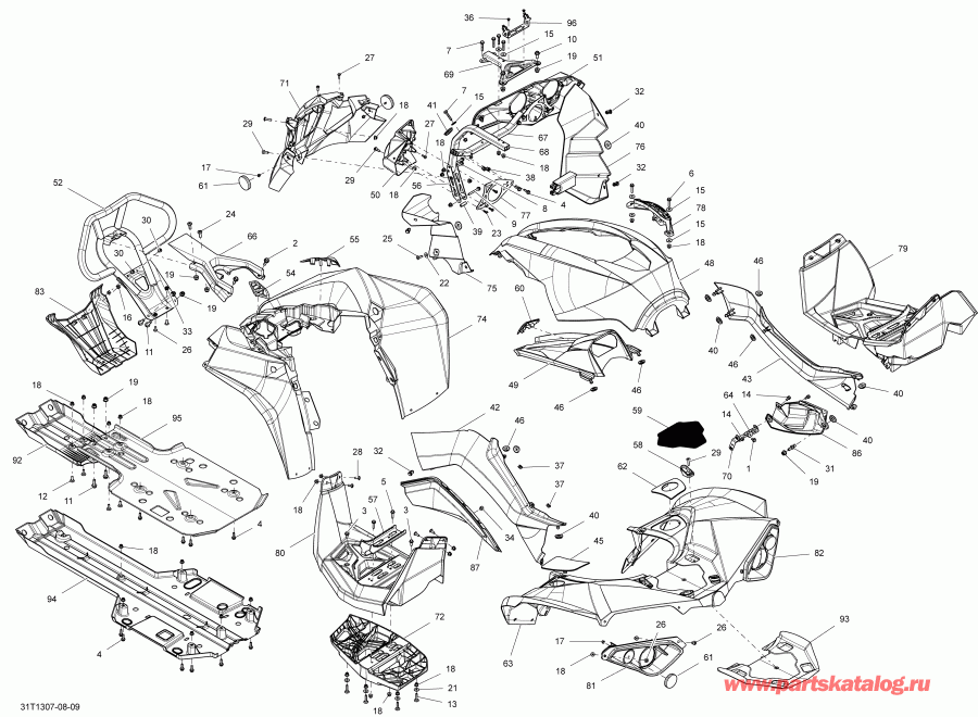 ������������  ����������� Renegade 500EFI STD, 2013 - Body And Accessories