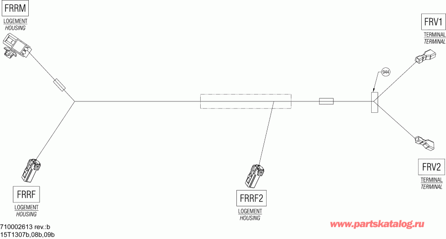 ������������ BRP Renegade 500EFI STD, 2013 ������ - Electrical Harness Brake