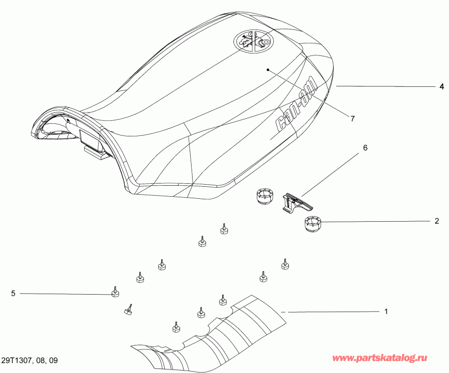 ����������  ����������� Renegade 800R EFI STD & XXC, 2013 - Seat