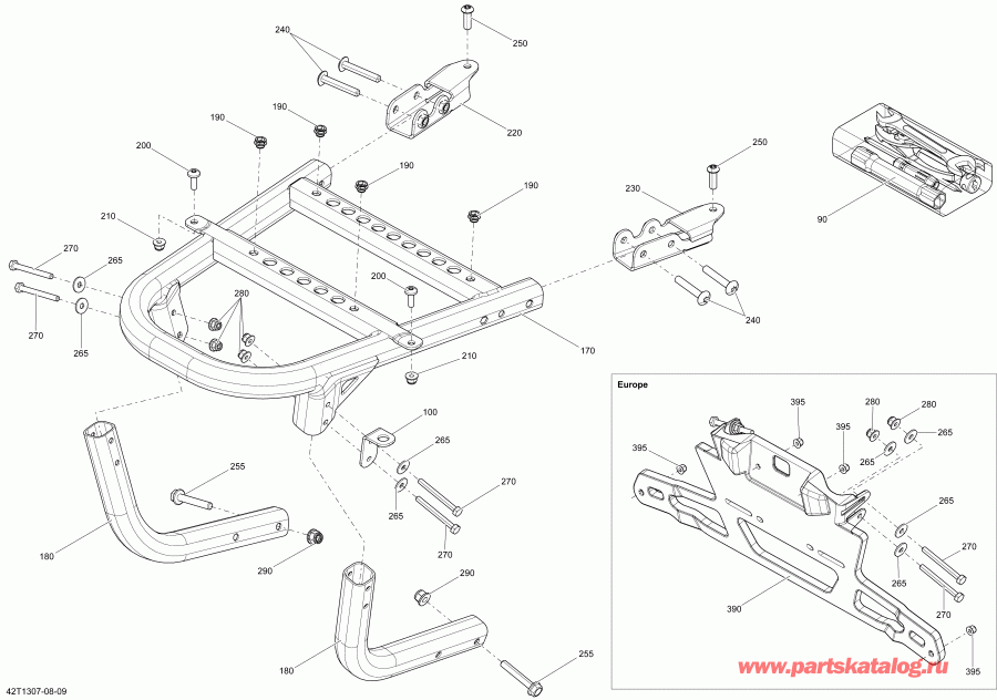 ������������  ����������� Renegade STD, XXC, 1000 EFI, 2013 - Rear Cargo Box