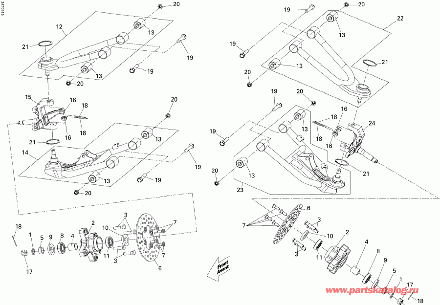   DS 250 NA, EUR & INT, 2014  - Front Suspension